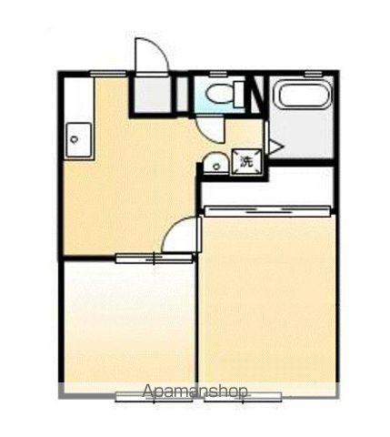 マリヤハイツ A・B棟(2DK/2階)の間取り写真