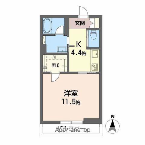 シャーメゾン セルディーナ(1K/1階)の間取り写真