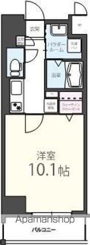 UPWARD(1K/3階)の間取り写真