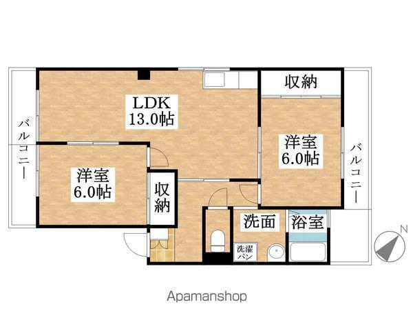 栄東ハイツ(2LDK/3階)の間取り写真