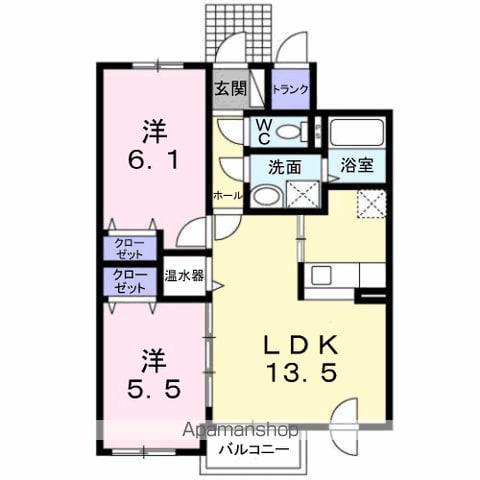 AMYⅡ(2LDK/1階)の間取り写真