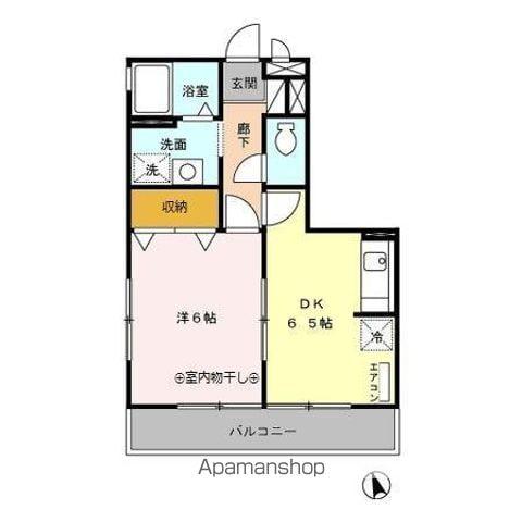 リブェール(1DK/1階)の間取り写真