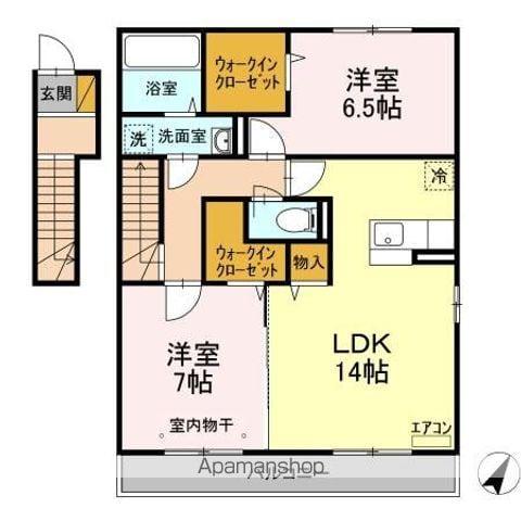 ルミエール(2LDK/2階)の間取り写真
