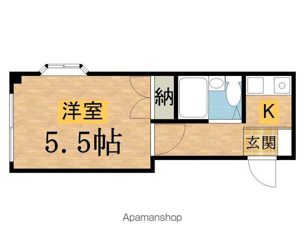 リヴァサイドフラッツ八王子(1K/1階)の間取り写真
