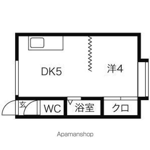 リバーサイドコート(1DK/2階)の間取り写真