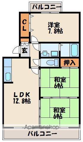 THE PASTORAL サウス WING(3LDK/4階)の間取り写真