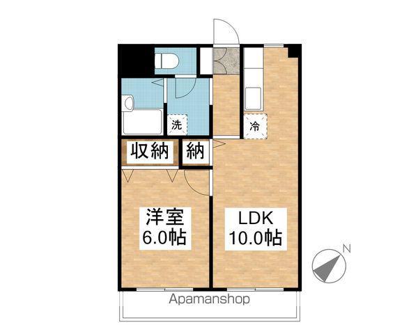 パークサイドA(1LDK/2階)の間取り写真