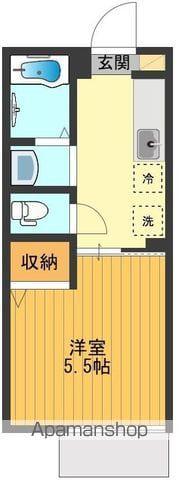 ブルゴーニュ(1K/1階)の間取り写真