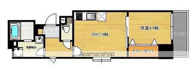 アークレティシアレジデンス(1DK/3階)の間取り写真