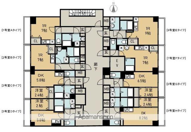 グラン・ドミール小田原弓ノ町(ワンルーム/10階)の間取り写真
