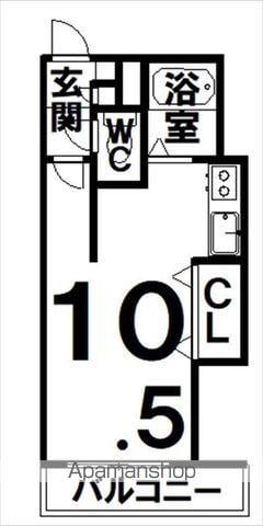 サンコーポ(ワンルーム/4階)の間取り写真