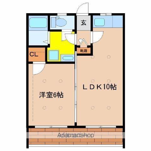 ディアコート・アイKAWARAMACHIII(1LDK/2階)の間取り写真