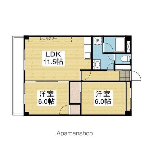 サクラメントハイツ(2LDK/5階)の間取り写真