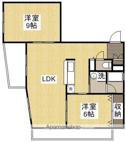 P&I伊島西ハイツ(2LDK/1階)の間取り写真