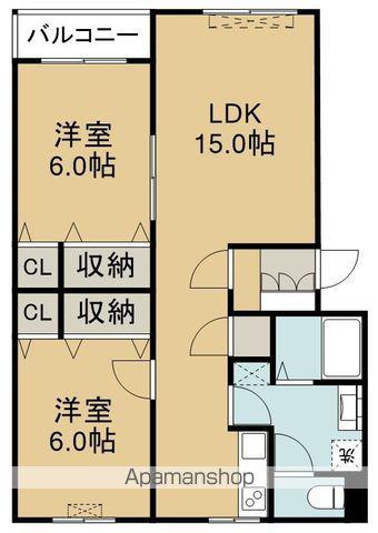 MハウスⅢ(2LDK/1階)の間取り写真