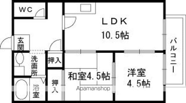 和歌山電鐵貴志川線 大池遊園駅 徒歩37分 2階建 築25年(2LDK/2階)の間取り写真