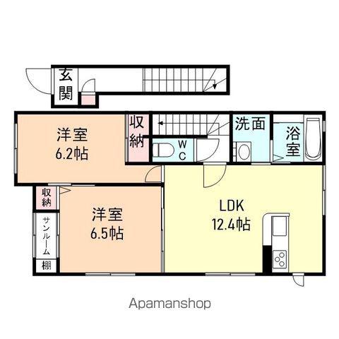 ココペリ(2LDK/2階)の間取り写真