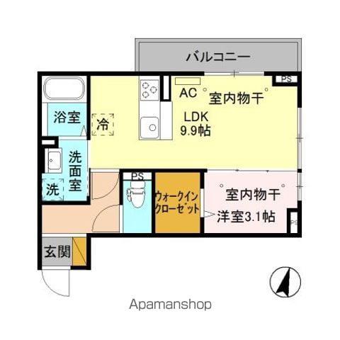 メゾン ラフィーネⅡ(1LDK/2階)の間取り写真