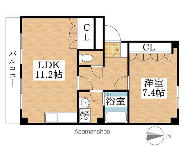 ブリックヒルズⅡ(1LDK/1階)の間取り写真