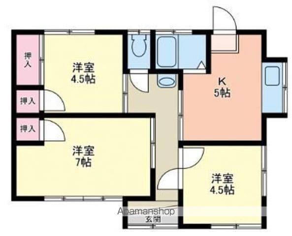 水島臨海鉄道 弥生駅 徒歩15分 1階建 築57年(3K)の間取り写真