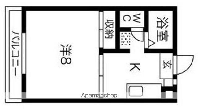 CALM VILLAGE 角五郎(1K/1階)の間取り写真