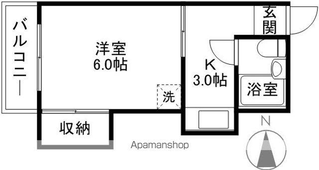 サン・ジョルジョ(1K/2階)の間取り写真