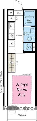 リブリ・NA.NA(1K/2階)の間取り写真