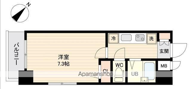 プライムアーバン行徳Ⅰ(1K/1階)の間取り写真