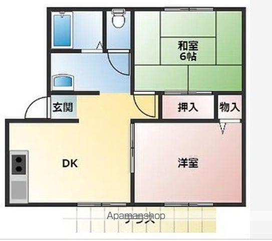 サンシティ藤並C棟(2DK/1階)の間取り写真