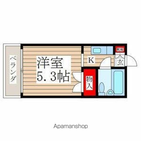 ハウス中村(1K/2階)の間取り写真