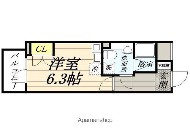 REALIZE(ワンルーム/5階)の間取り写真