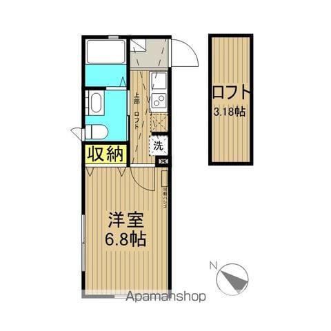 J.Cコート江戸川(1K/2階)の間取り写真