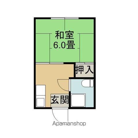 メイプル山路(1K/2階)の間取り写真