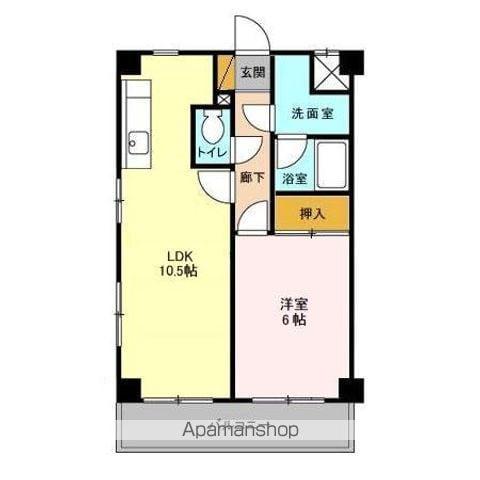 第5フェニックス(1LDK/3階)の間取り写真