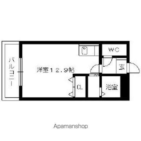 グレイスヴィラ北久保(ワンルーム/2階)の間取り写真