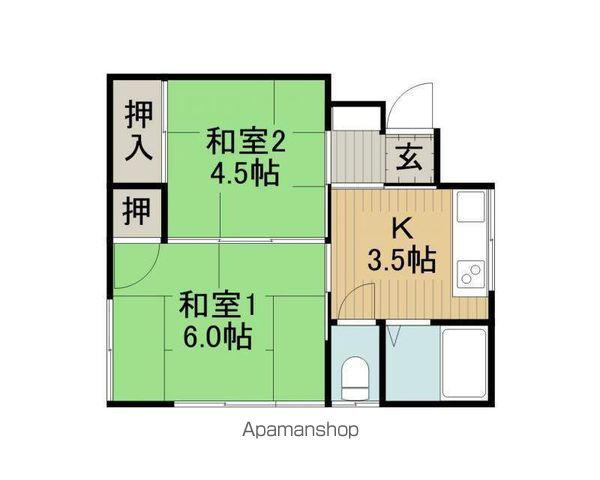 ハイツ舞姫(2K/2階)の間取り写真