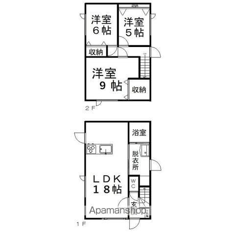 石北本線 北見駅 バス乗車時間：22分 春光町４丁目バス停で下車 徒歩3分 2階建 新築(3LDK)の間取り写真