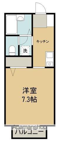 フォブール上吉田(1K/2階)の間取り写真