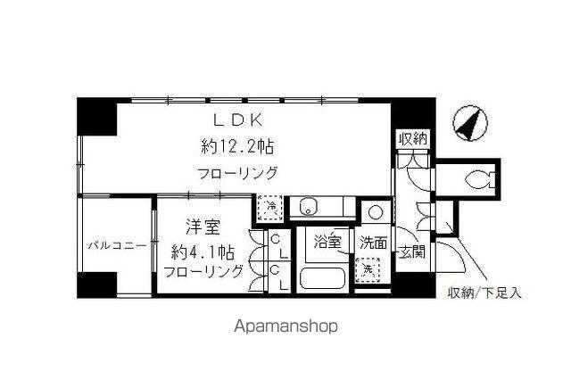 ルフィット神宮北参道(1LDK/8階)の間取り写真