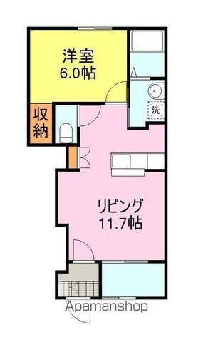 GRANDIR(1LDK/1階)の間取り写真
