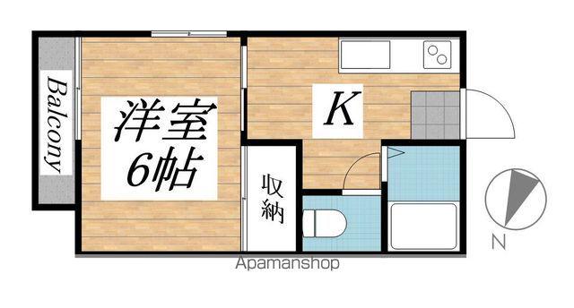 クレストコーシン(1K/1階)の間取り写真