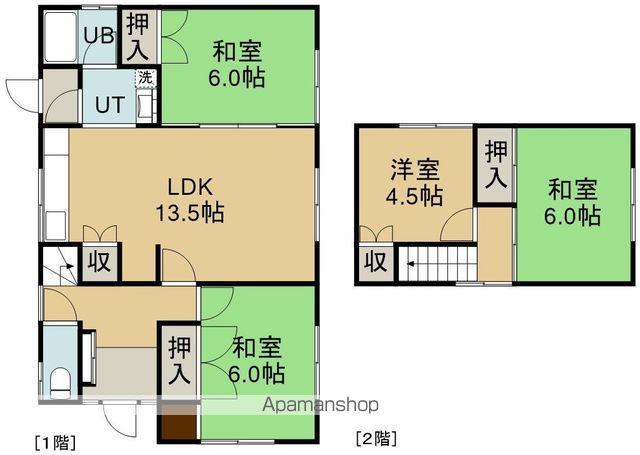 北海道函館市 2階建 築48年(4LDK)の間取り写真
