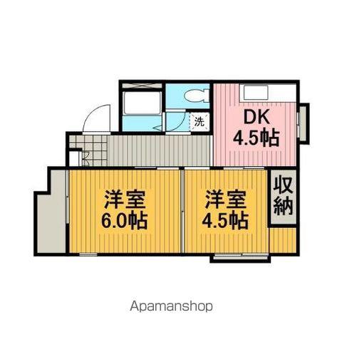 メゾン横山(2DK/3階)の間取り写真