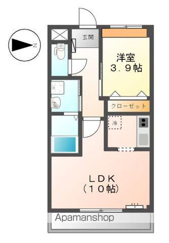 シャルム浜玉(1LDK/2階)の間取り写真