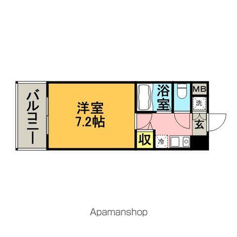 ダイナコートテソロ博多(1K/10階)の間取り写真