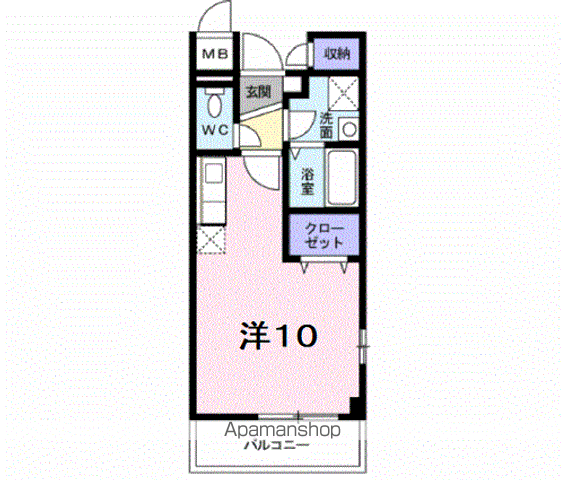 イノセントプラーサ(ワンルーム/1階)の間取り写真