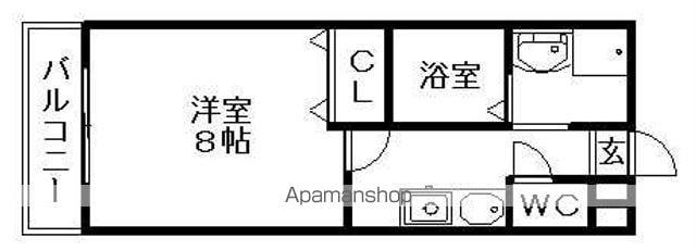 MERCI(1K/2階)の間取り写真