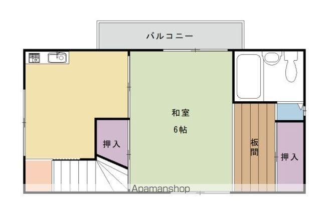 杉荘(1K/2階)の間取り写真