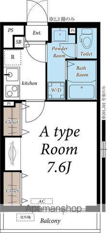 ブランフリーゼ(1K/1階)の間取り写真