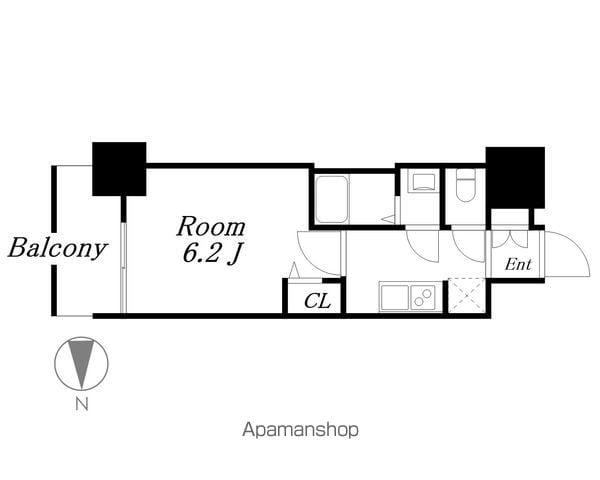プレサンス名古屋ルクソリア(1K/10階)の間取り写真
